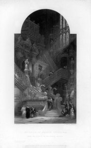 Interior da Catedral de Burgos, século XIX.