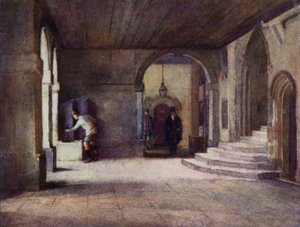 Eton: The Claustros (lito colorido) de E. D. Brinton