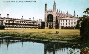 Kings and Clare Colleges, Cambridge, Cambridgeshire, início do século XX. de E. Dennis