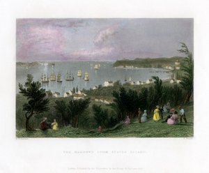 The Narrows, visto de Staten Island, Nova York, EUA, 1837.
