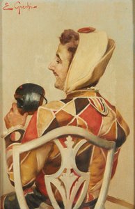 Preparativos para o Baile (óleo sobre tela) de E. Giachi