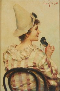 Preparativos para o Baile (óleo sobre tela) de E. Giachi