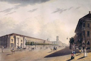 Gostiny Dvor, São Petersburgo, década de 1820 de E. I. Yessakov