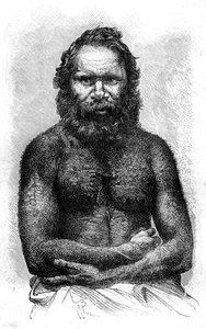 Aborígine australiano, 1886 de Etienne Antoine Eugene Ronjat