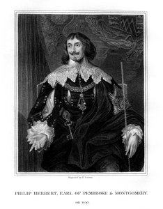Philip Herbert, 4º Conde de Pembroke, cortesão e político, 1828. de E. Scriven