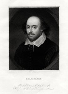William Shakespeare, dramaturgo inglês, século XIX. de E. Scriven