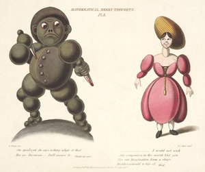 Pl.3 de Mathematical Merry Thoughts, gravado por FC Hunt, c.1820-30 de E. after Wright