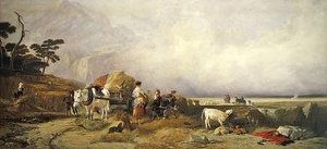 Colheita nas Terras Altas (aguarela sobre papel) de E. and Callcott A. W. Landseer
