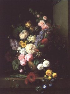 Ainda vida de flores e uvas, 1843