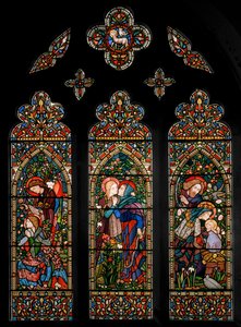 A Anunciação, a Visitação e a Natividade, c.1860 de E. and Halliday Burne Jones