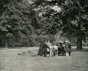 Sua Majestade Plantando uma Árvore nos Jardins do Palácio de Buckingham como Memorial do Jubileu, junho