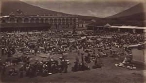 Plaza e Palácio do Vice-rei-Antígua de Guatemala, 1877. de Eadweard Muybridge