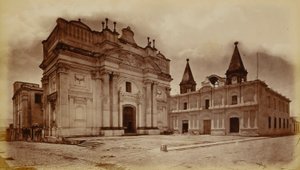 Igreja de São Francisco e Correio, Guatemala de Eadweard Muybridge