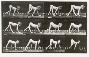 Menino deficiente rastejando, prato 539 de &39;Animal Locomotion&39;, 1887 de Eadweard Muybridge