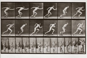 Homem correndo, placa 59 de Animal Locomotion, 1887 de Eadweard Muybridge