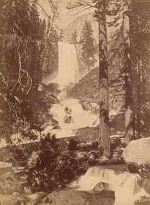 Pi-wy-ack (Catarata dos Diamantes), Vernal Falls, Vale de Yosemite, Califórnia, 1867 (foto) de Eadweard Muybridge