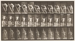 Placa 110. Escada ascendente, dois degraus de cada vez de Eadweard Muybridge