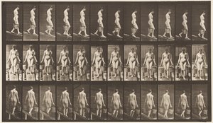 Placa 121. Inclinação Descendente, Balde de Água em Cada Mão de Eadweard Muybridge