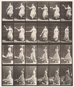 Prato 140. Escada Descendente Olhando em Volta e Ventilador de Ondas de Eadweard Muybridge