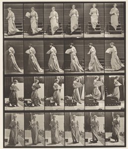 Placa 141. Escada Descendente e Ventilador de Flirting de Eadweard Muybridge