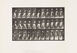 Prato 148. Descer escadas, virar balde de água de Eadweard Muybridge