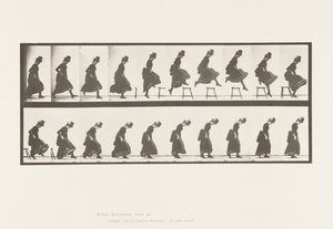 Placa 156. Salto; Correndo em linha reta salto em altura, 1885 de Eadweard Muybridge