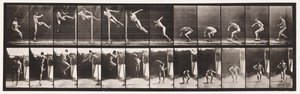 Placa 158. Salto; Running Twist High Jump (Calçados) de Eadweard Muybridge
