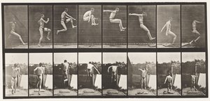 Placa 160. Salto; Corrida de salto em largura (tênis) de Eadweard Muybridge