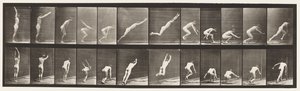 Placa 162. Pulando; Salto Largo Permanente de Eadweard Muybridge