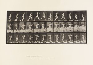 Placa 170. De pedra a pedra em um riacho, 1885 de Eadweard Muybridge