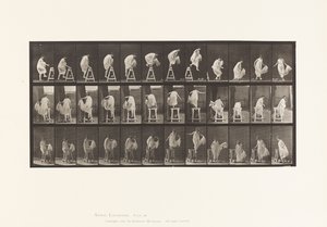 Placa 172. Pisando em um cavalete; Saltando Para Baixo, Virando-se, 1885 de Eadweard Muybridge