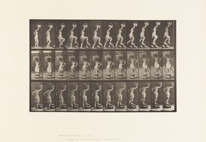 Placa 179. Pisando em uma pedra e sobre ela, uma cesta na cabeça de Eadweard Muybridge