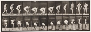 Placa 220. Inclinando-se e levantando lenço e girando de Eadweard Muybridge