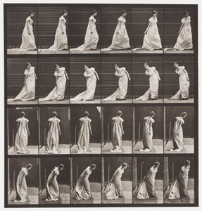 Placa 231. Inclinação para arranjar o comboio e a curva de Eadweard Muybridge