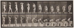 Placa 235. Virando e Removendo o Frasco de Água do Ombro para o Chão, 1872-1885 de Eadweard Muybridge