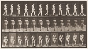 Prato 24. Andar a pé, com os sapatos de salto alto de Eadweard Muybridge