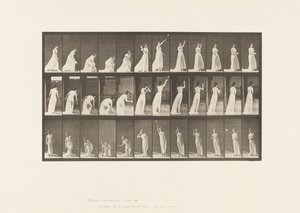 Placa 305. Picando uma Bola e Jogando-a, 1885 de Eadweard Muybridge