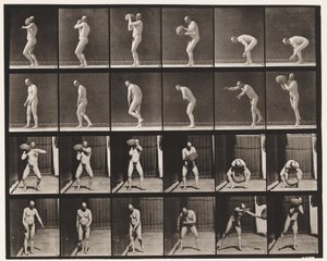 Placa 312. Levando uma Pedra de 75 libras de Eadweard Muybridge