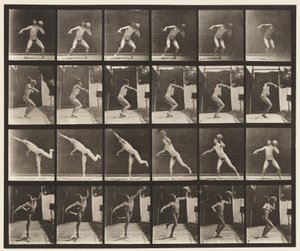 Placa 315. Levantando uma rocha de 20 libras de Eadweard Muybridge