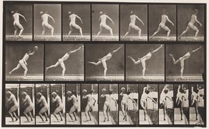 Placa 316.Mudando uma rocha de 20 lb, 1885 de Eadweard Muybridge