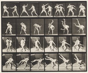 Placa 332. Boxe; Nádegas cruzadas (sapatos) de Eadweard Muybridge