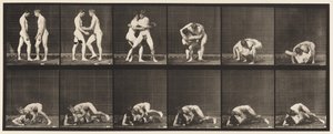 Placa 345.Wrestling, Bloqueio, 1885 de Eadweard Muybridge