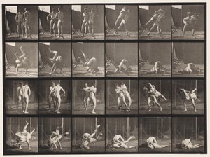 Placa 348.Wrestling, greco-romana, 1885 de Eadweard Muybridge