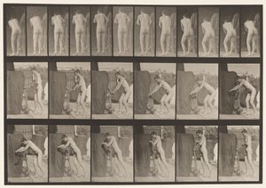 Placa 394. Girando uma manivela de Eadweard Muybridge