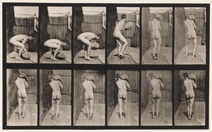 Placa 397. Levantando 75-lb. Pedra no Ombro, 1872-1885 de Eadweard Muybridge