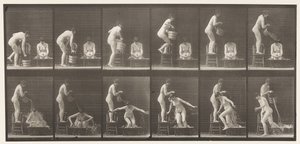 Placa 406. Dois modelos, 8 baldes de despejo de água sobre 1 de Eadweard Muybridge