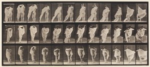 Placa 416. Vaso sanitário, Colocação de vestido de Eadweard Muybridge