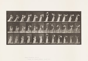 Placa 421. Sanita; Lenço atirando nos ombros de Eadweard Muybridge