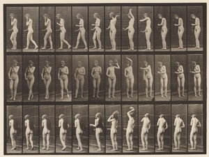 Chapa 426. Sanita; Escovar os cabelos e andar fora, 1872-1885 de Eadweard Muybridge