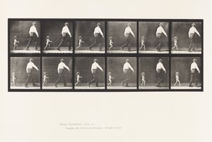Placa 470. Criança 20N, Correndo atrás de um Homem de Eadweard Muybridge